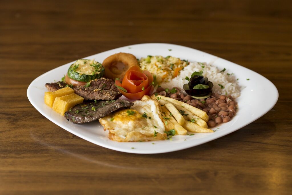 Representação de uma comida saudável.